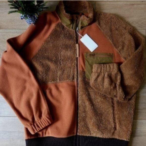 Helmut Lang Patchwork Fleece Jacket L - Picture 2 of 8